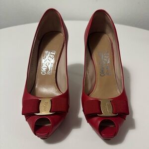 Salvatore Ferragamo Peep Toe Heels